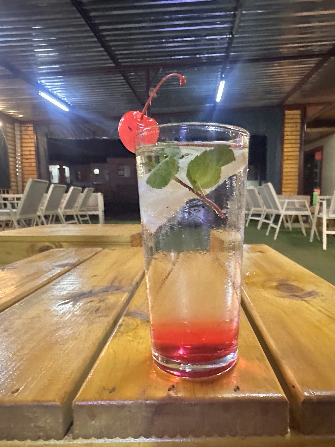 Cherry and lime cocktail served at an event
